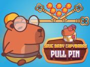 Jwèt Sove ti bebe capybara yo Pull Pin sou entènèt