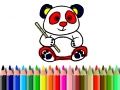 Jwèt Retou nan Lekòl: Koloriyesi Panda sou entènèt