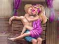 Jwèt Super Doll Sauna Flirting sou entènèt