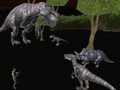 Jwèt Chase Dinosau an Plizyè Moun a Minwi sou entènèt