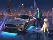 Jwèt Chofè Mustang nan Vil la sou entènèt