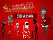 Jwèt Stickman Santa sou entènèt