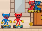 Jwèt Wouj ak ble Hugli Wugli sou entènèt