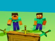 Jwèt Noob vs pro men kouto frape minecraft sou entènèt