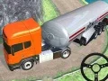 Jwèt Kamyon transpò tank lwil oliv ki soti nan wout la sou entènèt