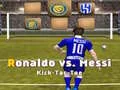 Jwèt Messi kont Ronaldo Kick Tac Toe sou entènèt