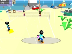 Jwèt Stickman plaj volebòl sou entènèt