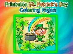 Jwèt Paj koloran jou St Patricks pou enprime sou entènèt