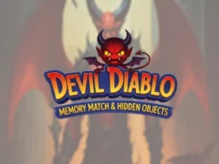 Jwèt Devil Diablo memwa matche ak objè kache sou entènèt