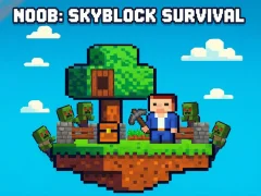 Jwèt Noob: Skyblock siviv sou entènèt