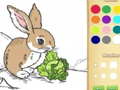 Jwèt Bunny koloran liv pou timoun yo sou entènèt