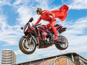 Jwèt Imobilye motosiklèt super ewo Cascade 3D sou entènèt