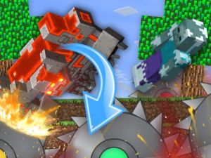 Jwèt Farm nan foul nan Mineblock! sou entènèt