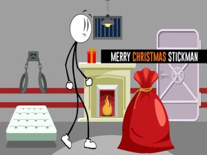 Jwèt Jwaye Nwèl stickman sou entènèt