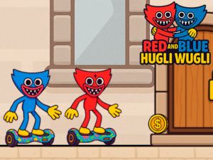 Jwèt Wouj ak ble Hugli Wugli sou entènèt