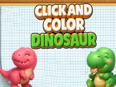 Jwèt Klike sou ak koulè dinozò sou entènèt