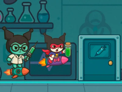 Jwèt Sou entènèt jwèt Kitty Kuro Lab chape sou entènèt