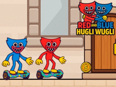 Jwèt Wouj ak ble Hugli Wugli sou entènèt