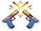 Jwèt Double Gun Frape sou entènèt