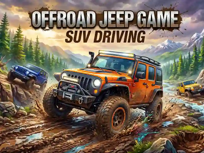 Jwèt Offroad Jeep Game SUV Driving sou entènèt
