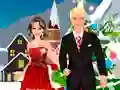 Jwèt Randevou Nwèl ak Barbie ak Ken sou entènèt