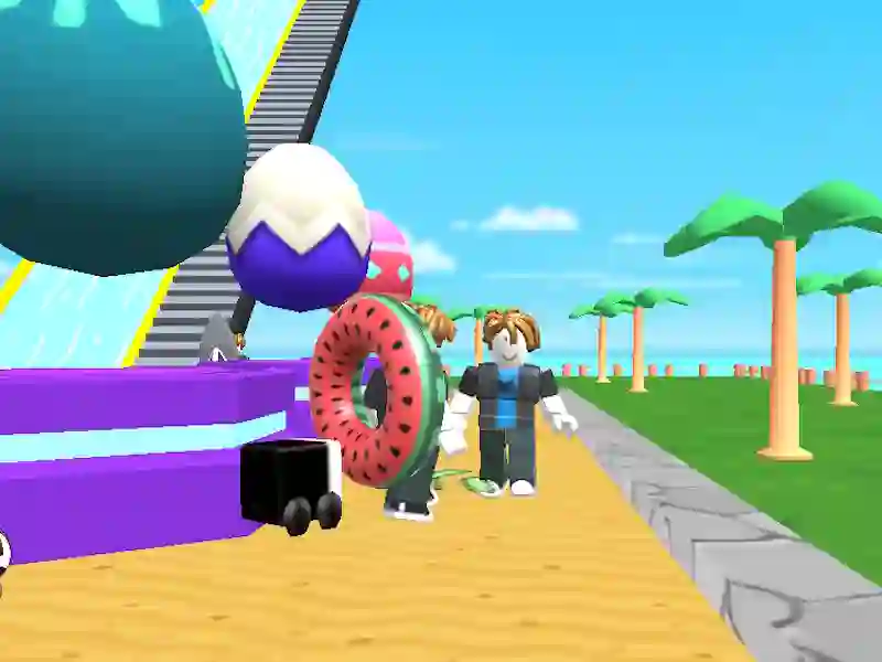 Jwèt Obby: grenpe ak glise sou entènèt