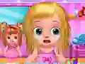 Jwèt Salon Cheve pou Timoun ak Babysitter sou entènèt