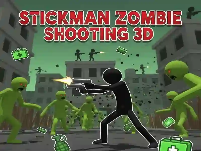Jwèt Sou entènèt jwèt Stickman zonbi fiziyad 3D sou entènèt