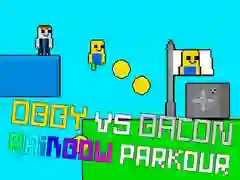 Jwèt Obby kont Bacon Parkour Lakans sou entènèt