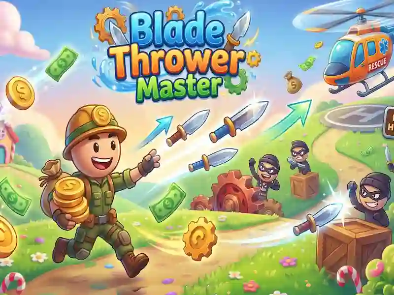 Jwèt Blade Thrower Master sou entènèt