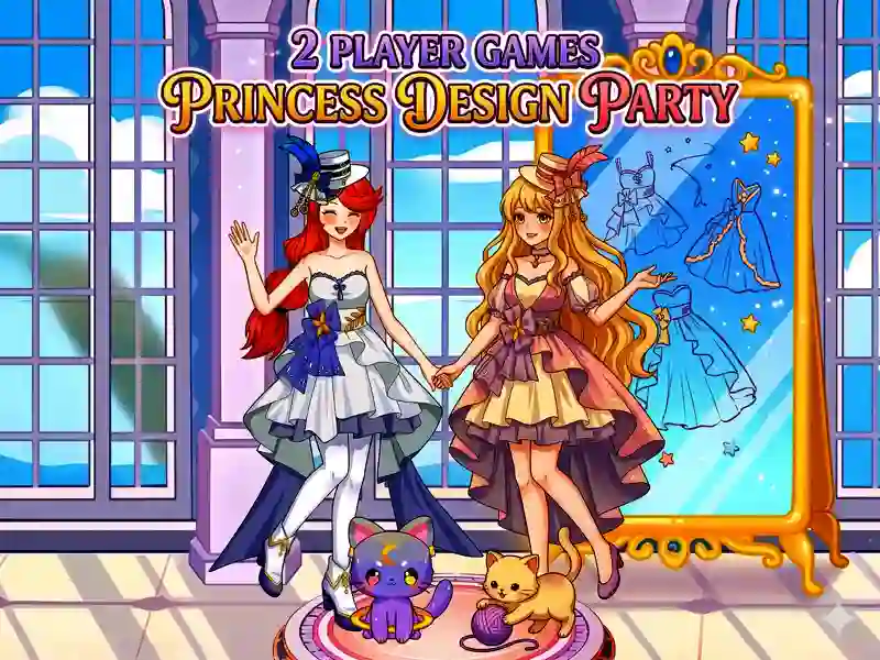 Jwèt 2 Player Games Princess Design Party sou entènèt