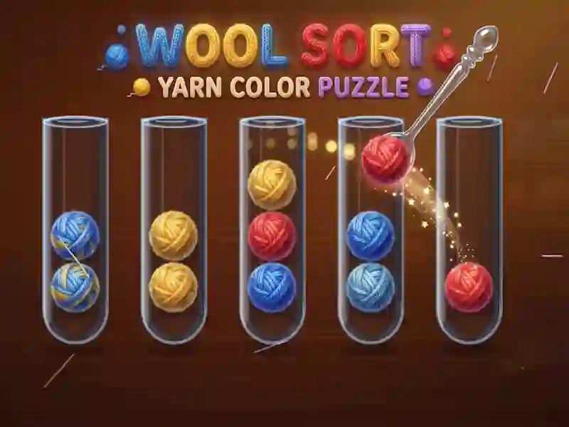 Jwèt Wool Sort Yarn Color Puzzle sou entènèt