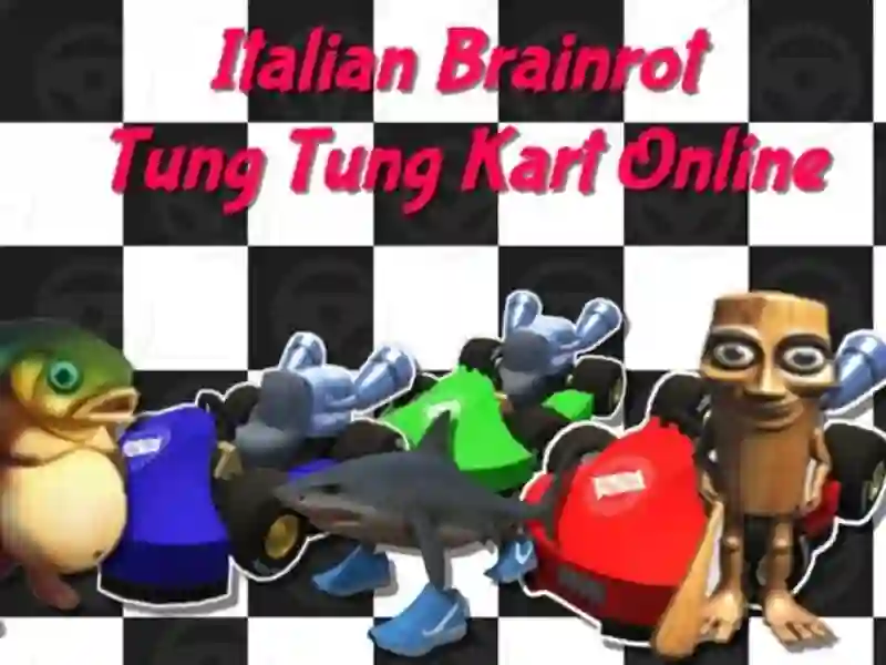Jwèt Italyen Brainrot Tung Tung Kart sou entènèt sou entènèt