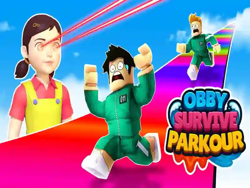 Jwèt Obby siviv parkour sou entènèt