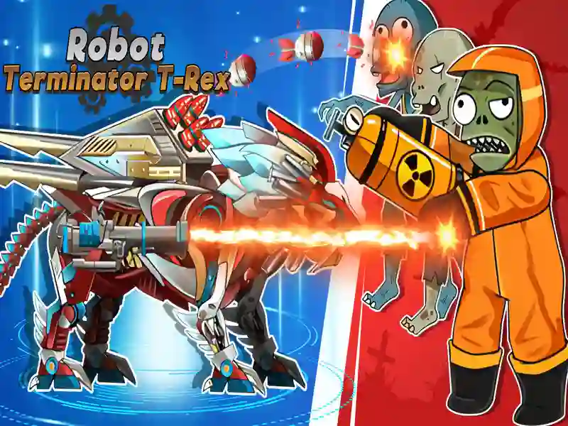 Jwèt Robo terminator t rex sou entènèt