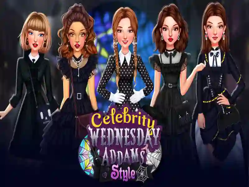 Jwèt Selebrite mèkredi addams style sou entènèt