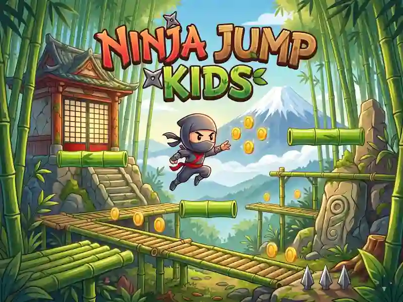 Jwèt Ninja Jump Kids sou entènèt