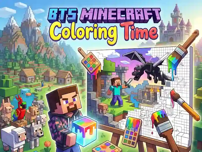 Jwèt BTS Minecraft Coloring Time sou entènèt