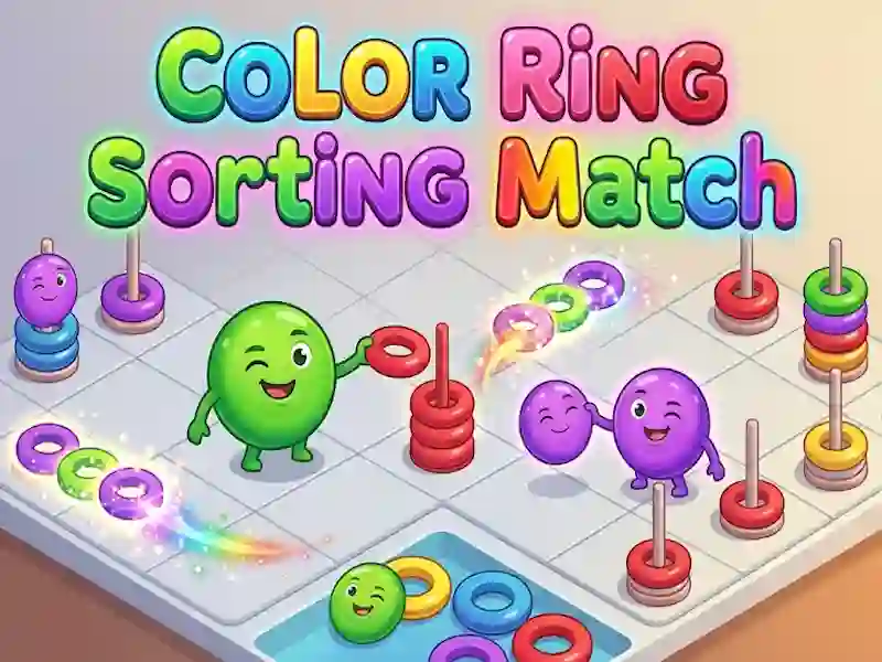 Jwèt Color Ring Sorting Match sou entènèt