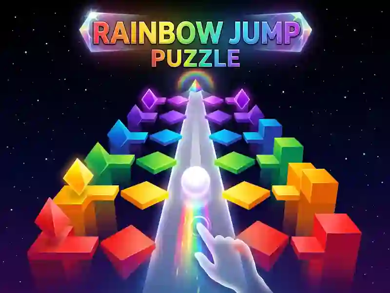 Jwèt Rainbow Jump Puzzle sou entènèt