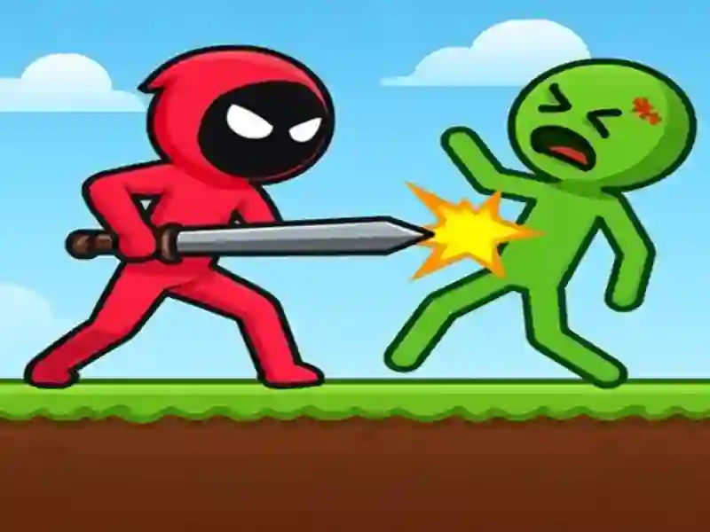 Jwèt Sou entènèt jwèt Wouj Stickman vs lekòl mons sou entènèt