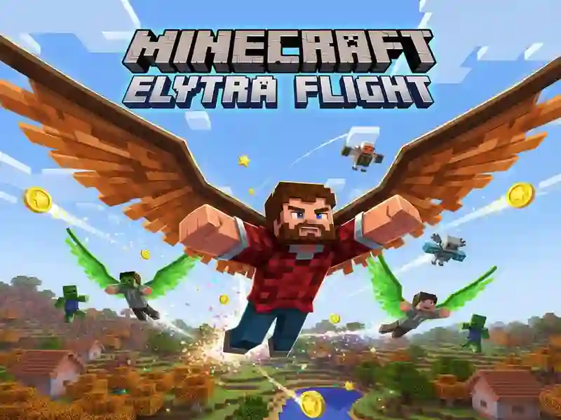 Jwèt Minecraft: Elytra vòl sou entènèt