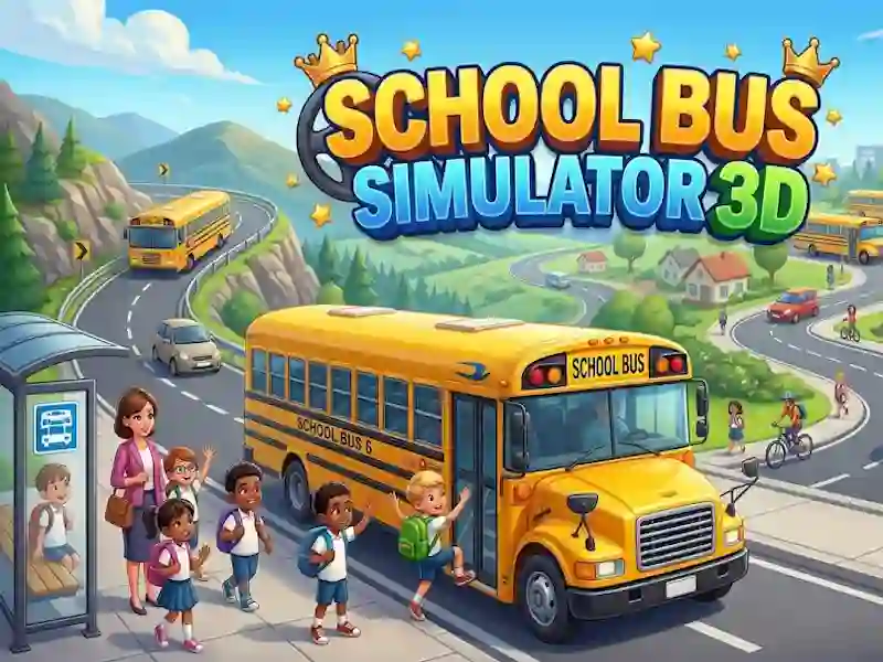 Jwèt School Bus Simulator 3D sou entènèt