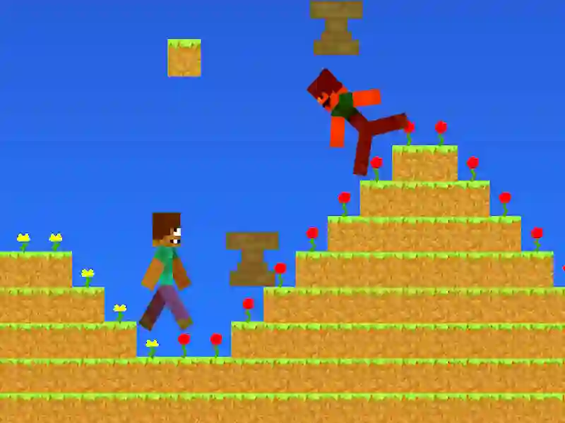 Jwèt Noob vs pro men anvil lapli minecraft sou entènèt