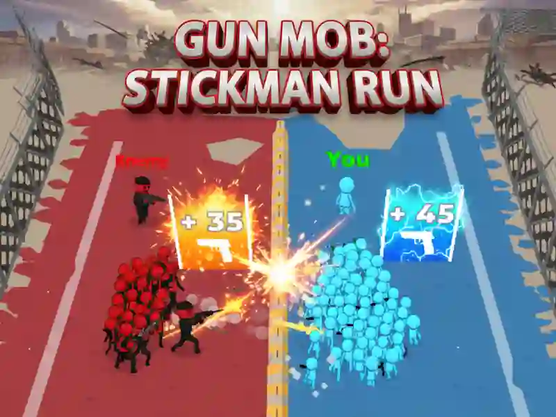 Jwèt Sou entènèt jwèt Zam foul: Stickman Run sou entènèt