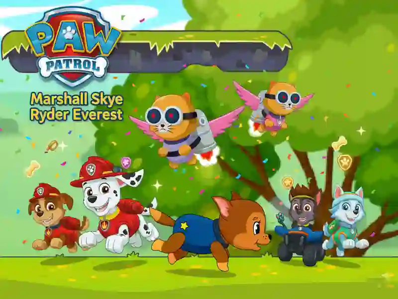 Jwèt Paw Patrol Marshall Skye Ryder Everest sou entènèt