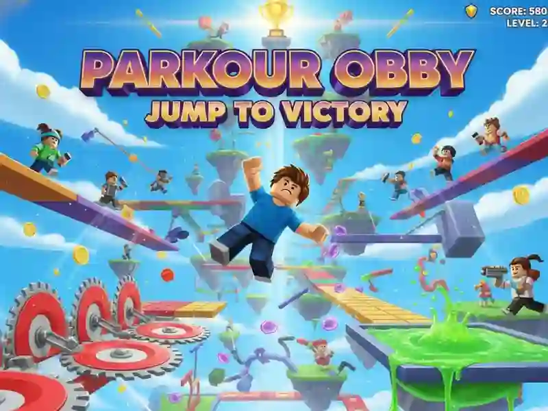 Jwèt Parkour Obby Ale nan viktwa sou entènèt