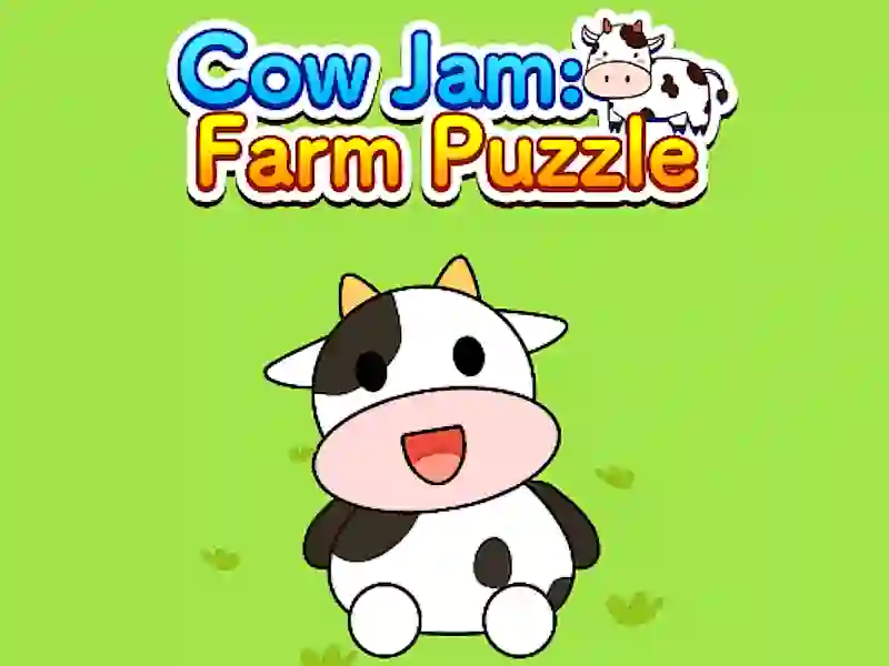 Jwèt Cow Jam Farm puzzle sou entènèt