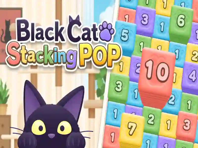 Jwèt Sou entènèt jwèt Black Cat Stacking POP sou entènèt