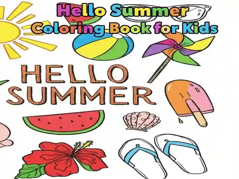 Jwèt Hello Summer Coloring Book for Kids sou entènèt Jwèt Hello Summer Coloring Book for Kids sou entènèt